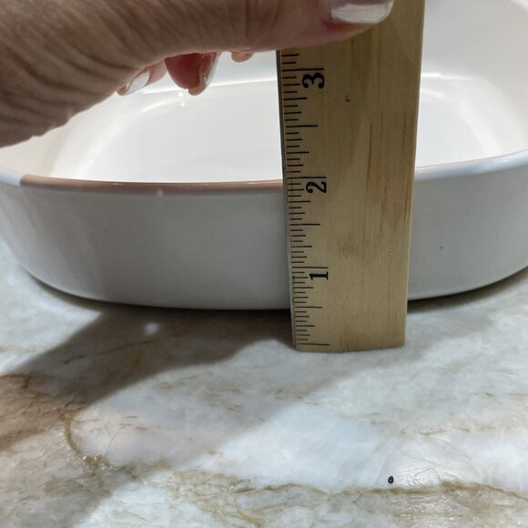 Vintage 70s Centura by Corning Just White Casserole Dish w/ Pyrex A9C Lid RARE - Picture 9 of 9